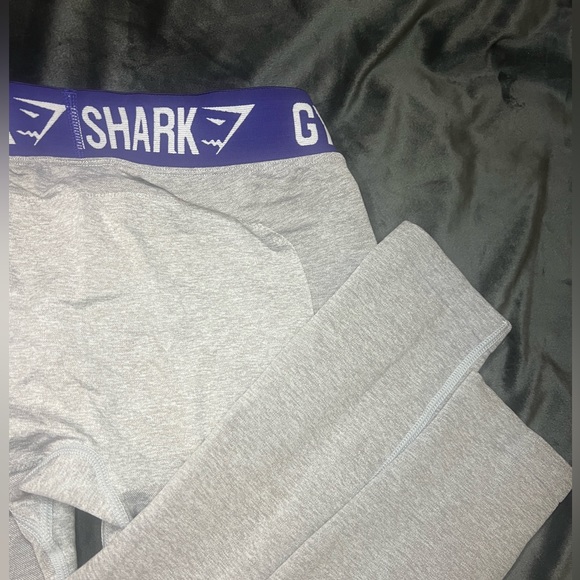 GYM SHARK Flex leggings - Light Grey Marl/Indigo - Picture 7 of 10
